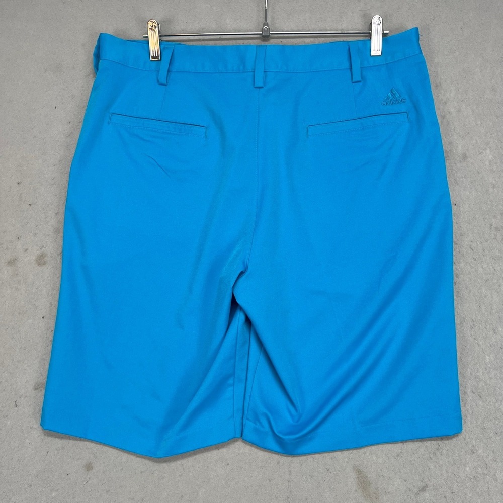 Adidas Mens Golf Shorts Cobalt‎ Blue Tech Flat Front Size 35 Inseam 10.5" - Picture 2 of 9
